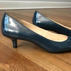 CALVIN KLEIN HEELS - Patent Leather Kitten Heel Pumps